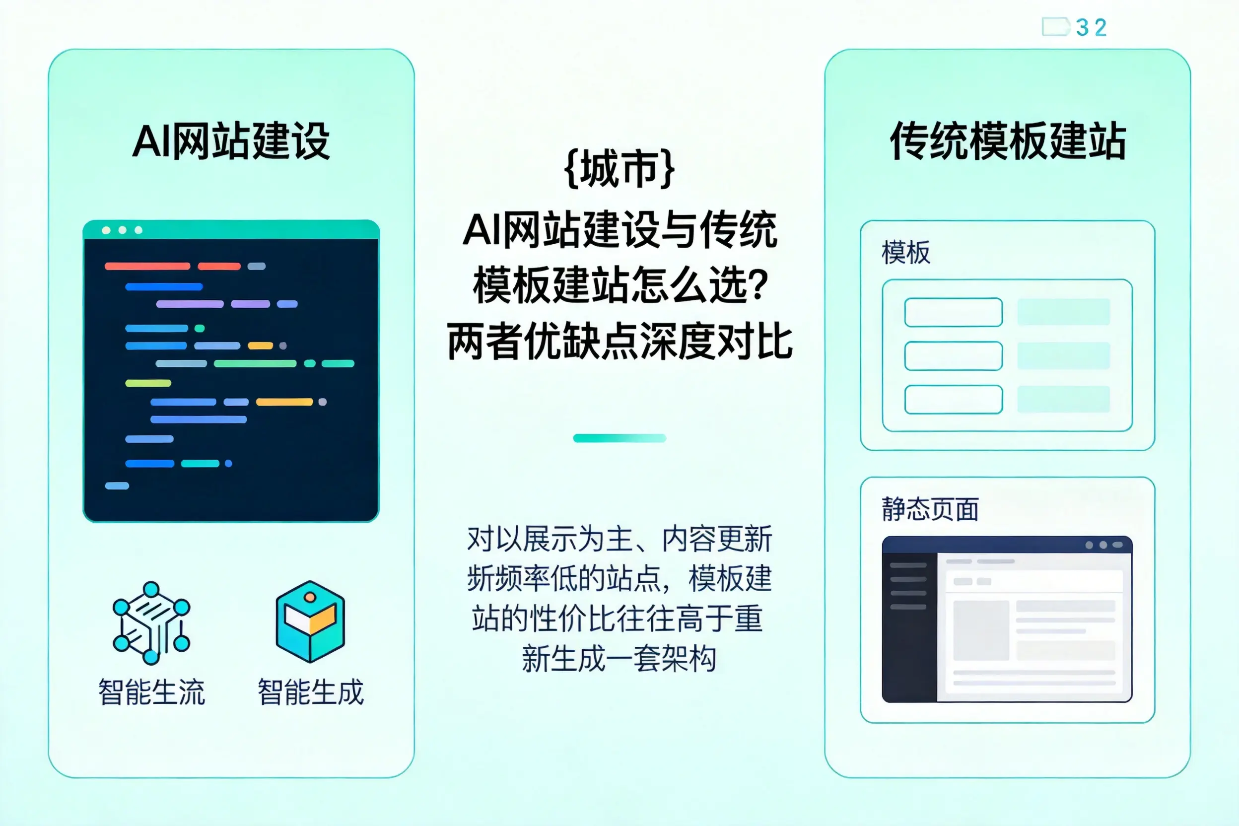 秦皇岛AI网站建设与传统模板建站怎么选?两者优缺点深度对比