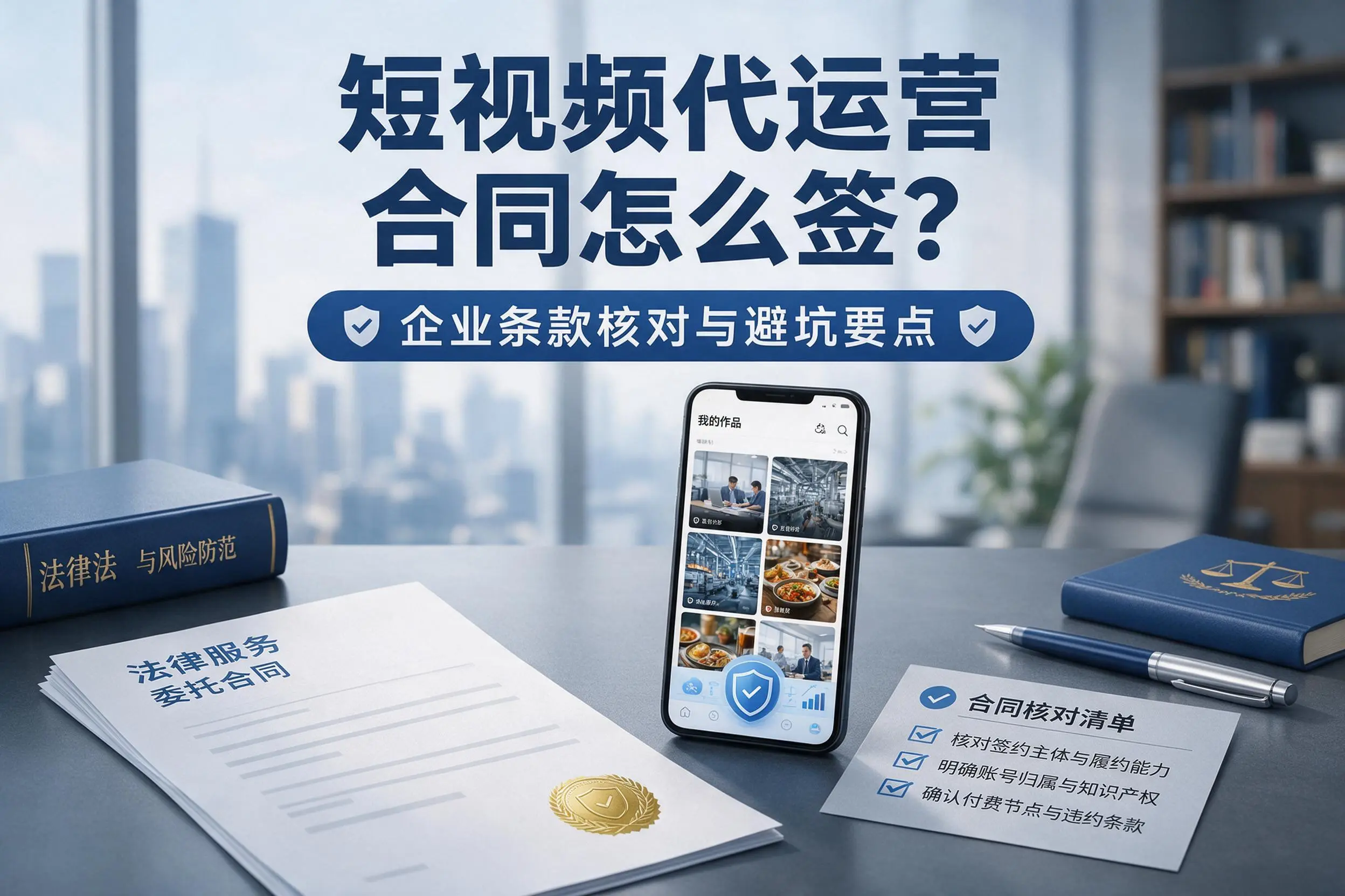 短视频代运营合同怎么签？秦皇岛企业条款核对与避坑要点