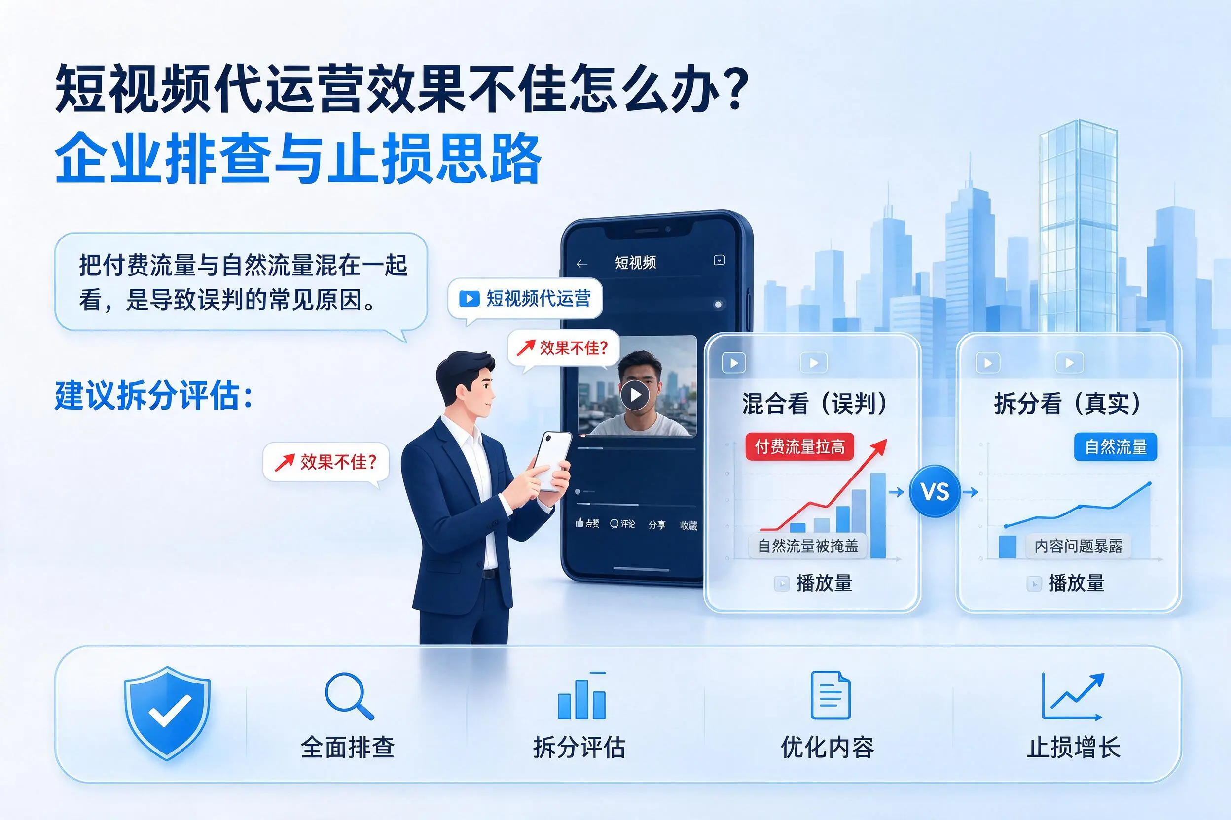 短视频代运营效果不佳怎么办？秦皇岛企业排查与止损思路