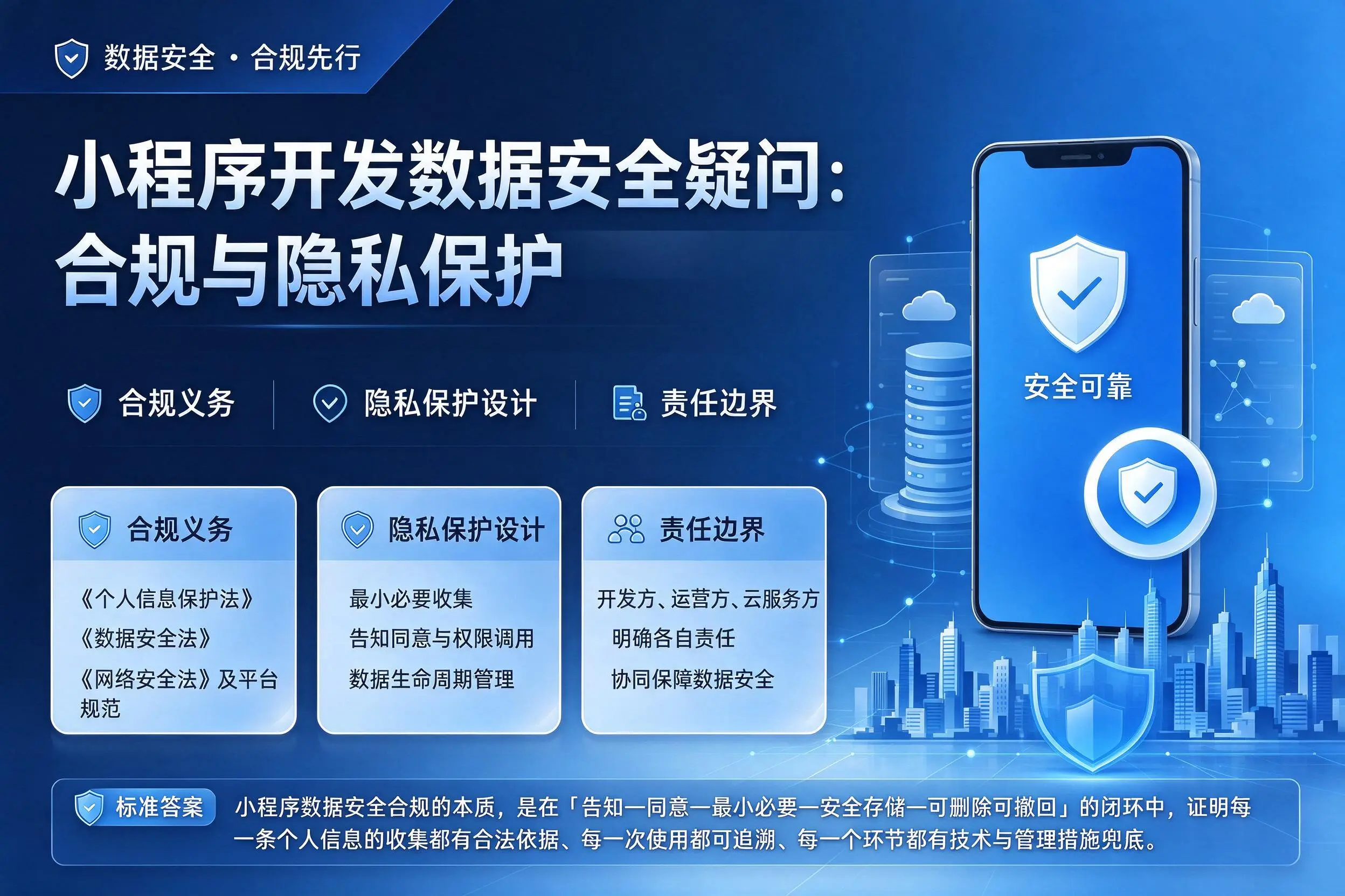 秦皇岛小程序开发数据安全疑问：合规与隐私保护