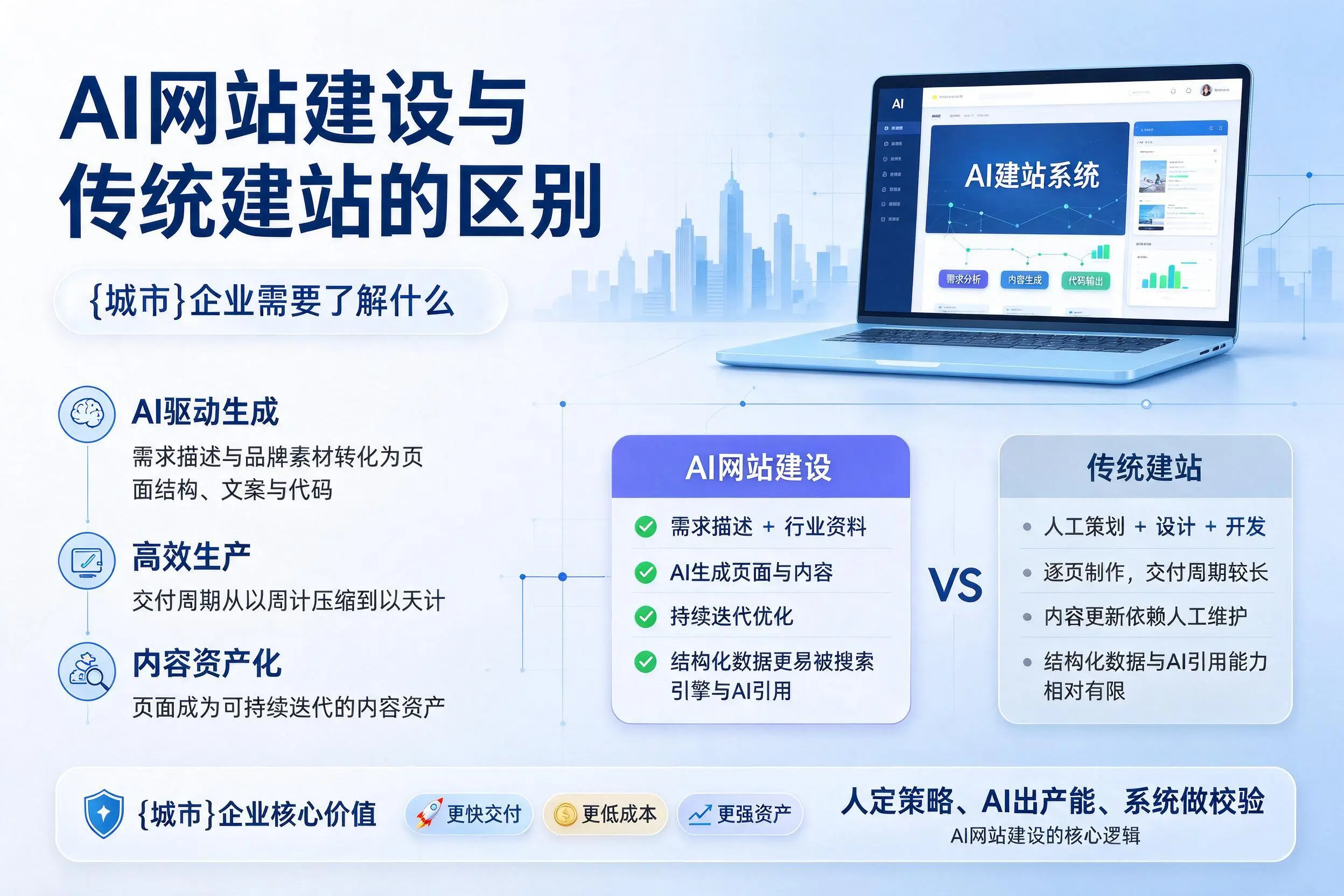 AI网站建设与传统建站的区别,秦皇岛企业需要了解什么