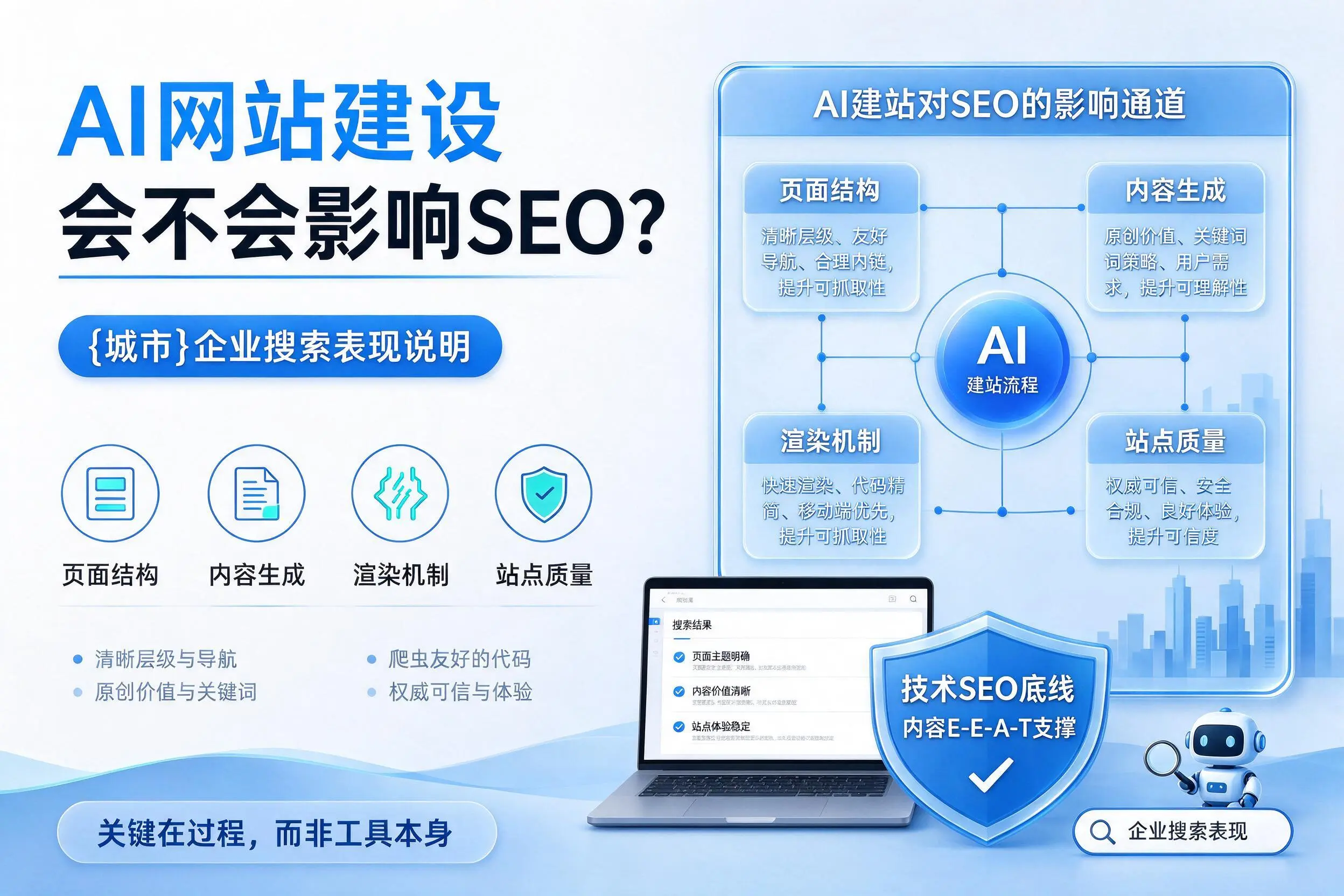 AI网站建设会不会影响SEO?秦皇岛企业搜索表现说明
