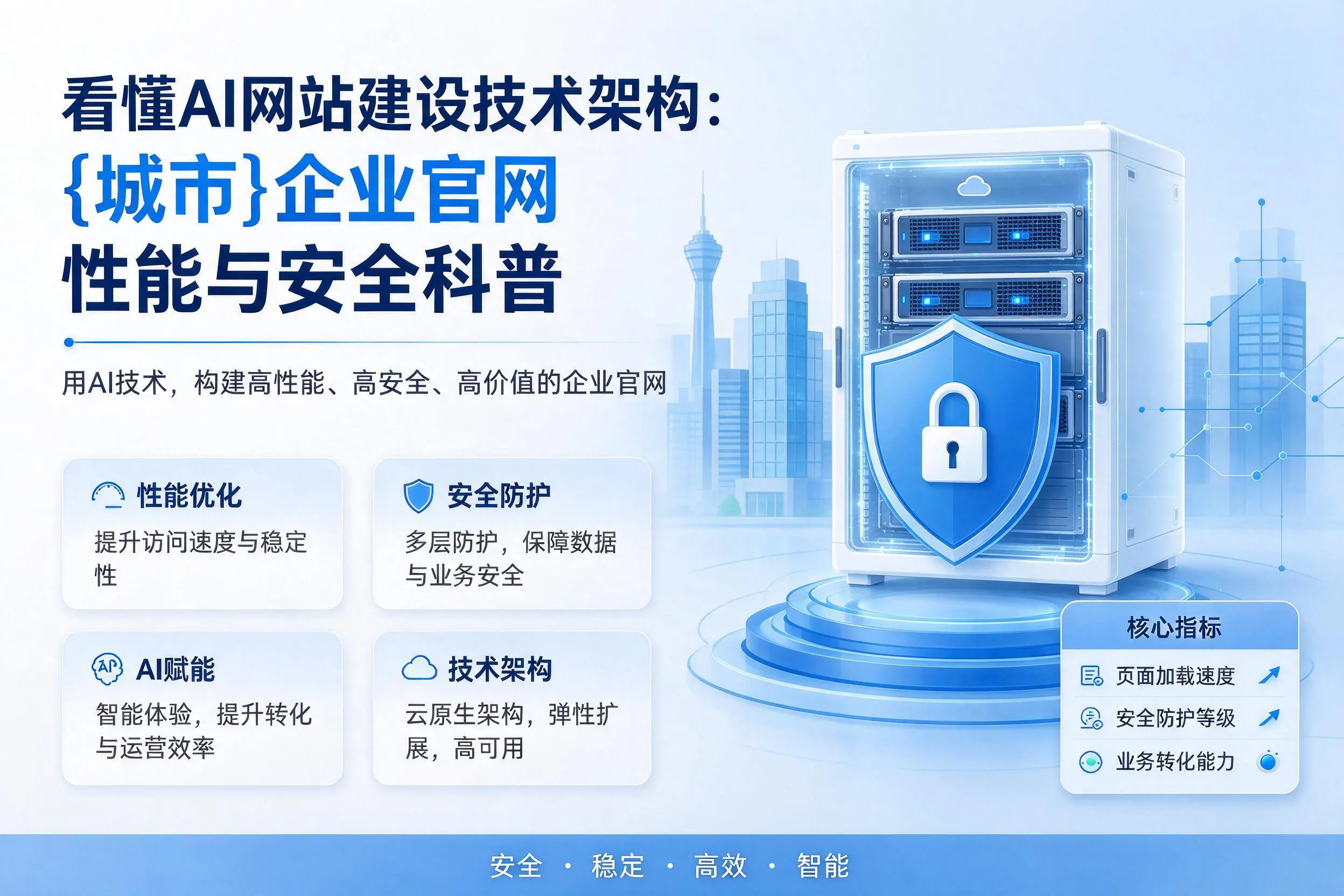 看懂AI网站建设技术架构:秦皇岛企业官网性能与安全科普
