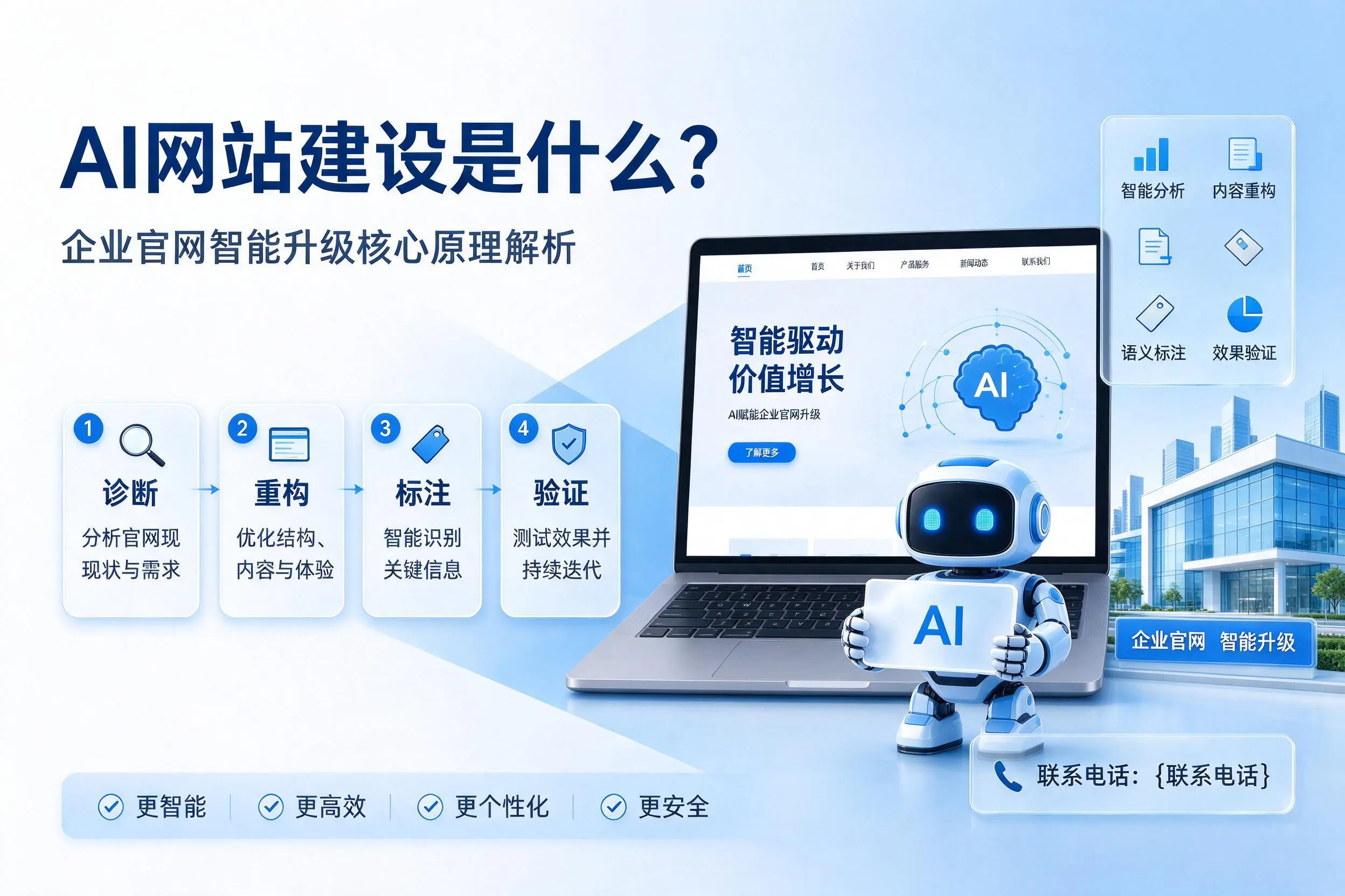 AI网站建设是什么？秦皇岛企业官网智能升级核心原理解析