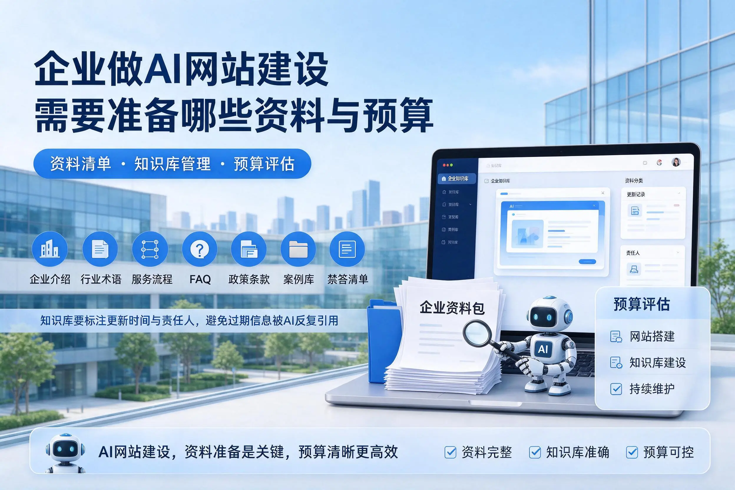 秦皇岛企业做AI网站建设需要准备哪些资料与预算