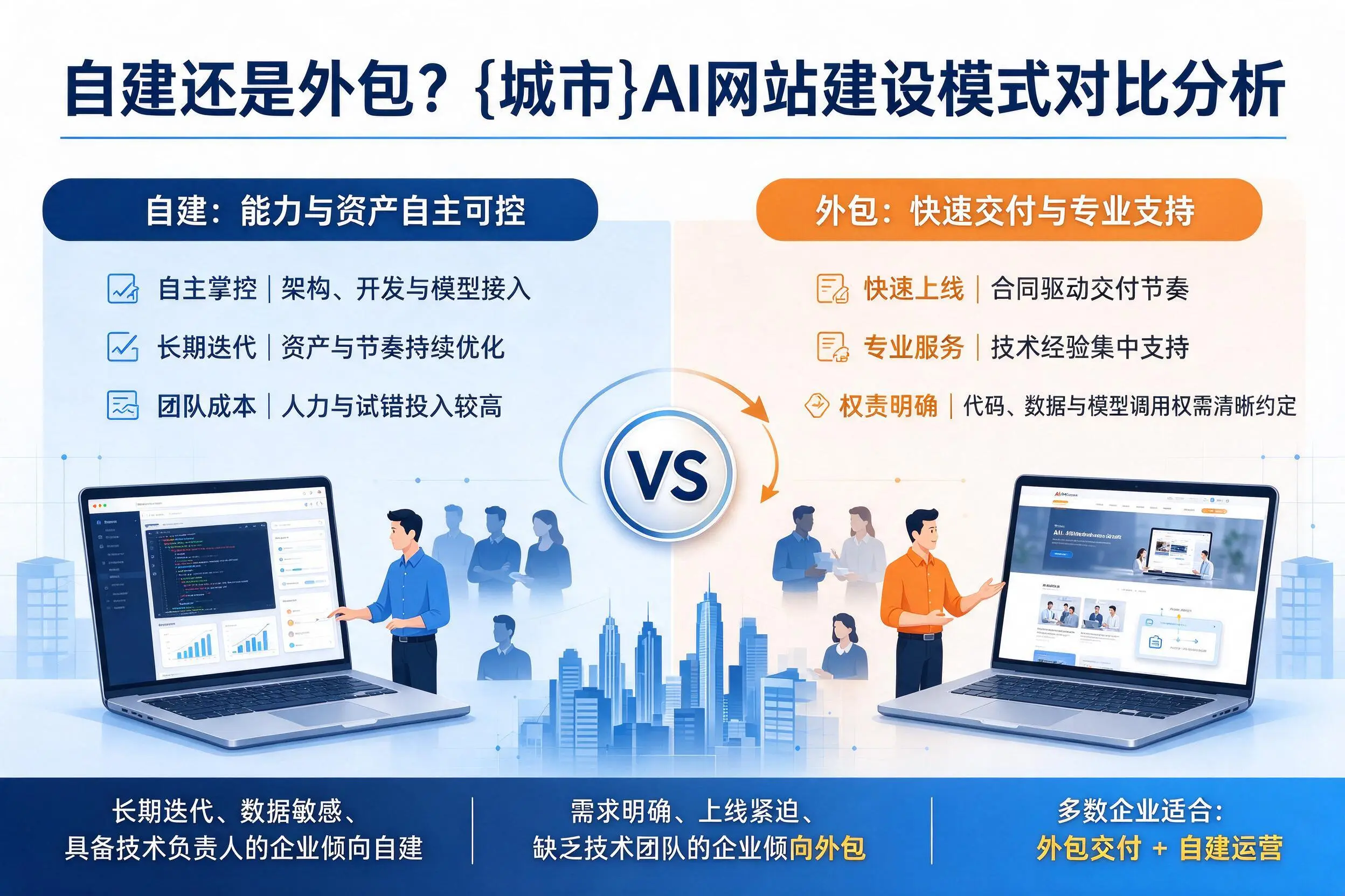 自建还是外包？秦皇岛AI网站建设模式对比分析