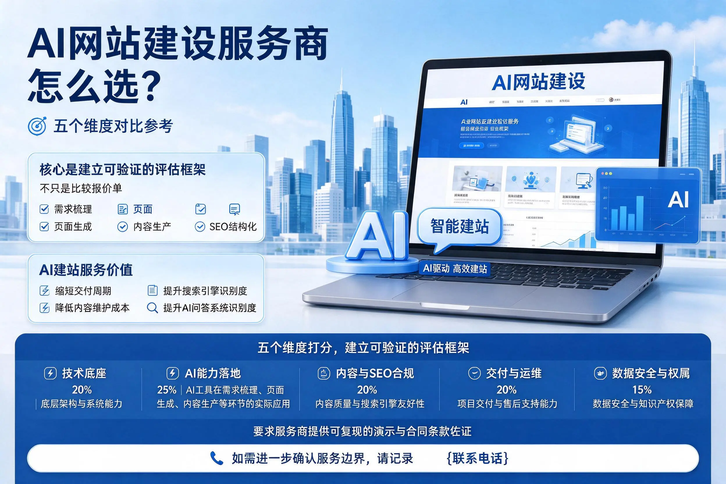 秦皇岛AI网站建设服务商怎么选？五个维度对比参考