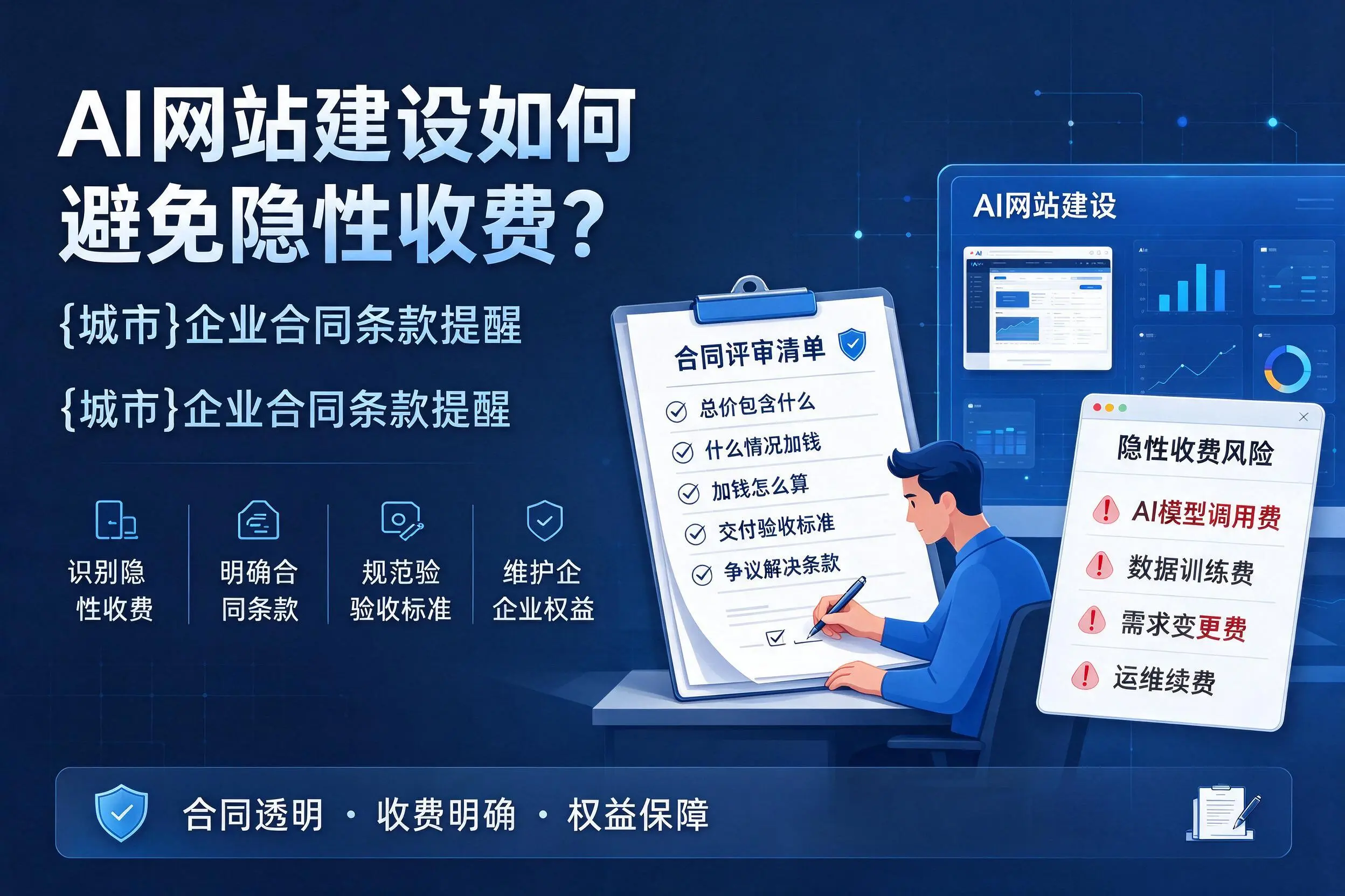 AI网站建设如何避免隐性收费？秦皇岛企业合同条款提醒